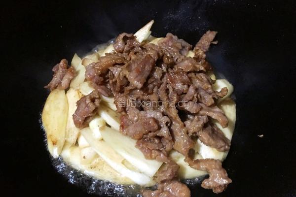 牛肉炒茭白的做法图解13