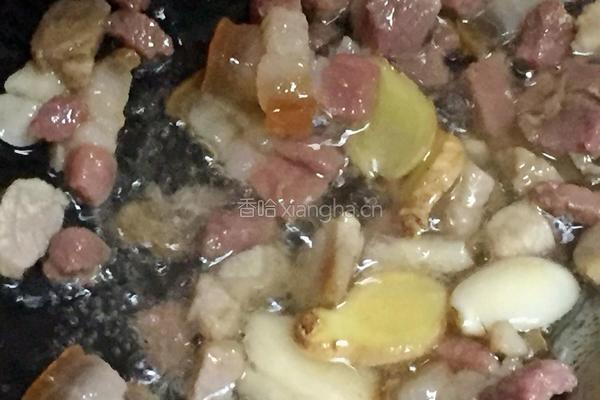 腊肉烧豌豆的做法图解4