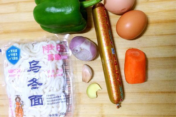 炒乌冬面的做法图解1
