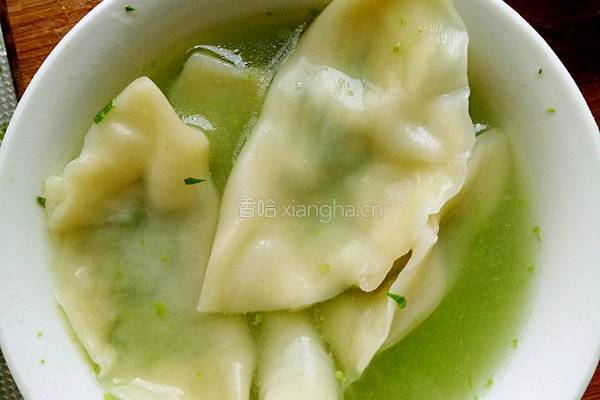 地菜青汁汤水饺的做法图解10
