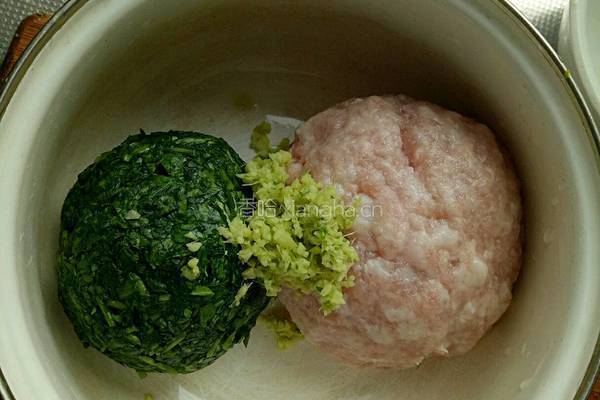 地菜青汁汤水饺的做法图解7