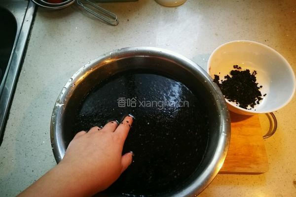黑芝麻馅料的做法图解2