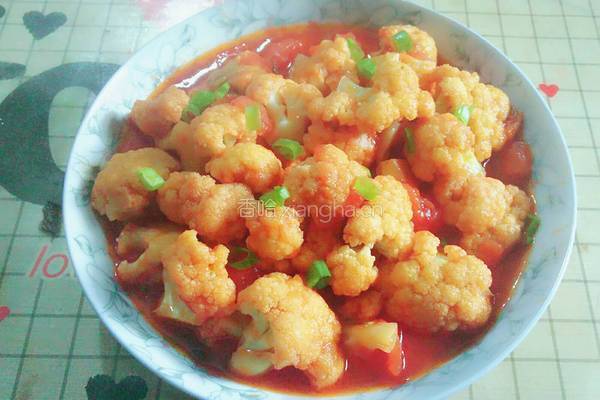 番茄炒花菜的做法图解14