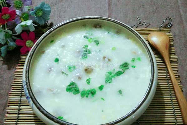 鸡蛋腊肉大米粥的做法图解8