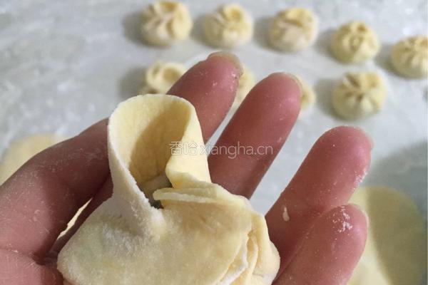 萝卜茎叶馅南瓜皮包子的做法图解8