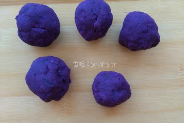 芒果紫薯球的做法图解3
