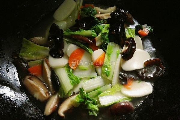 香菇青菜汤年糕的做法图解13