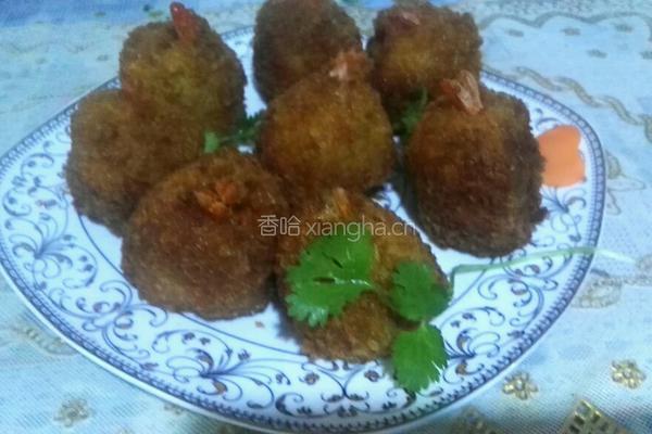 鲜虾鸡肉球的做法图解10