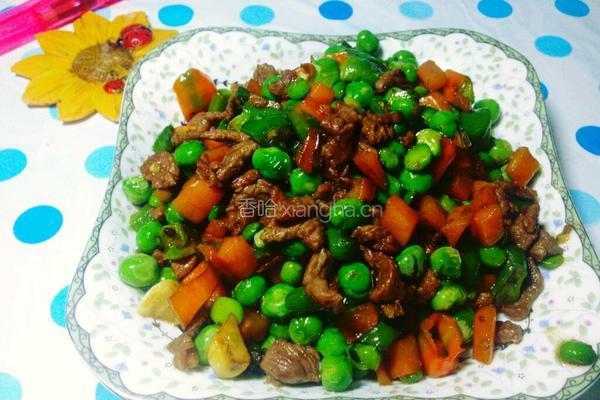 豌豆胡萝卜炒牦牛肉的做法图解14