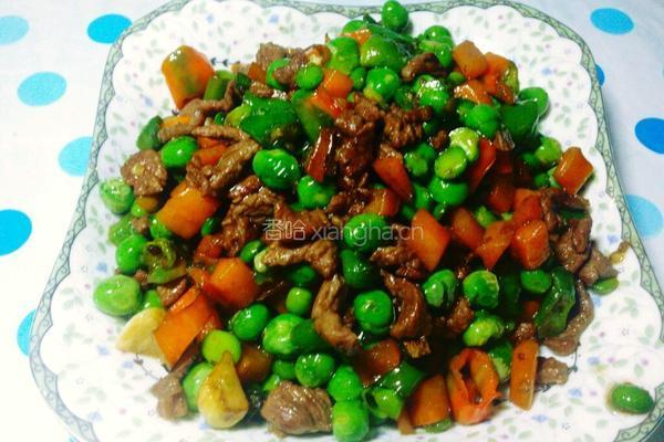 豌豆胡萝卜炒牦牛肉的做法图解13