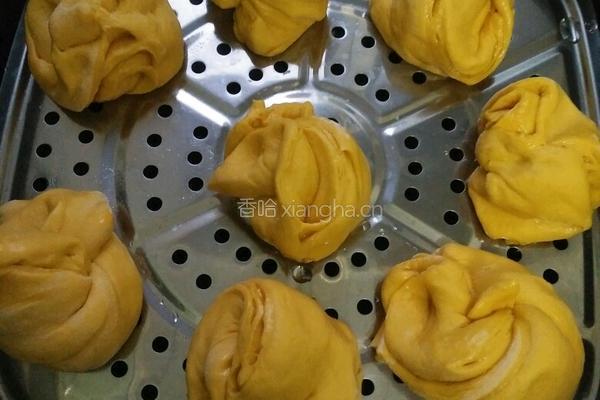 南瓜花卷的做法图解5