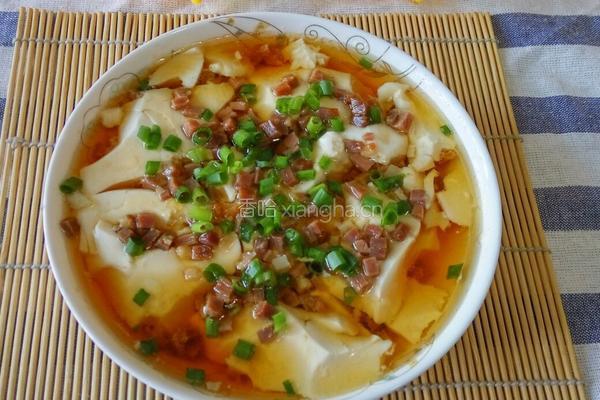 腊肉蒸豆腐花的做法图解5