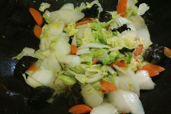 素炒小白菜的做法图解9