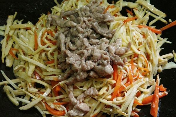 冬笋香干炒肉丝的做法图解17