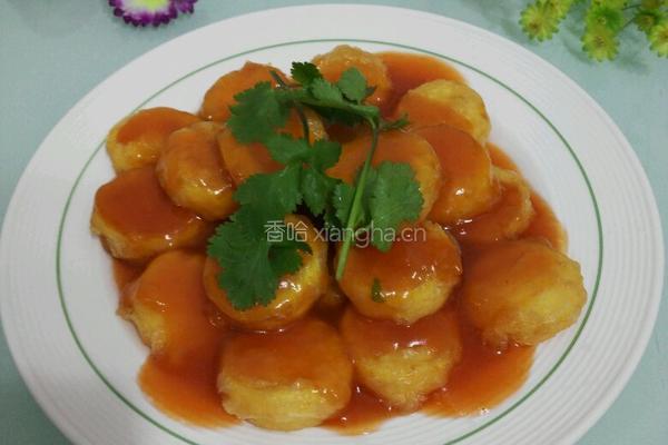 茄汁樱玉豆腐的做法图解5