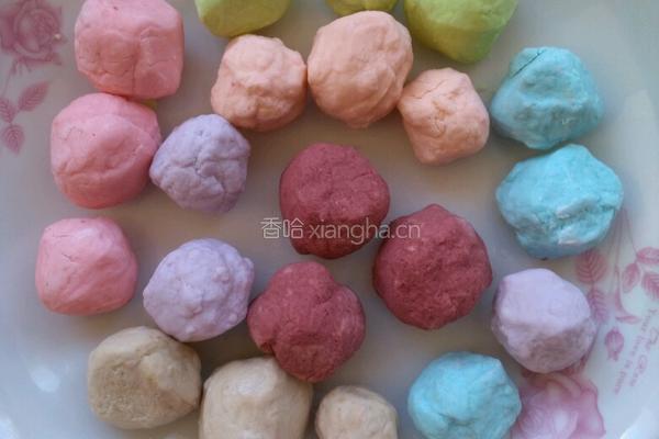 七彩芋圆的做法图解3