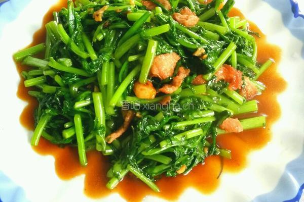 炒茼蒿的做法图解6