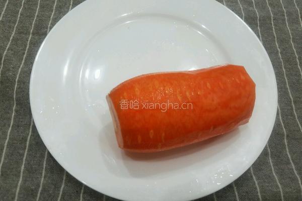胡萝卜炒腊肉的做法图解2