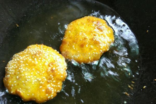 金黄芝麻南瓜饼的做法图解4