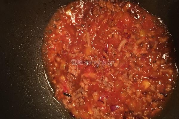 家庭版番茄肉酱意面的做法图解7