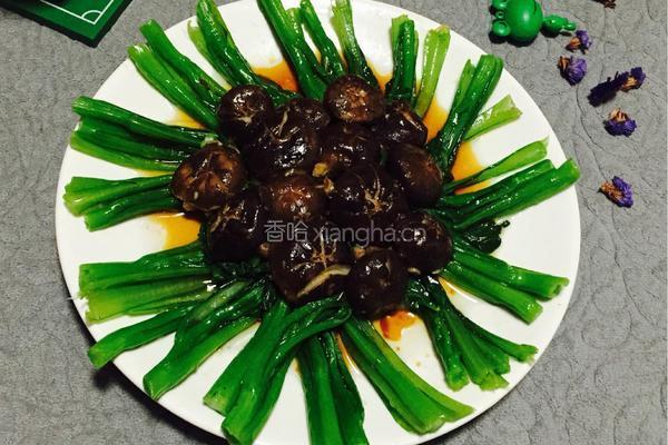 香菇菜心的做法图解8