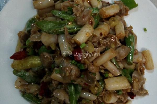 泡藕带炒鸡杂的做法图解3