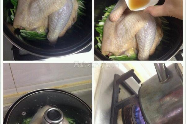 无水葱油鸡的做法图解3