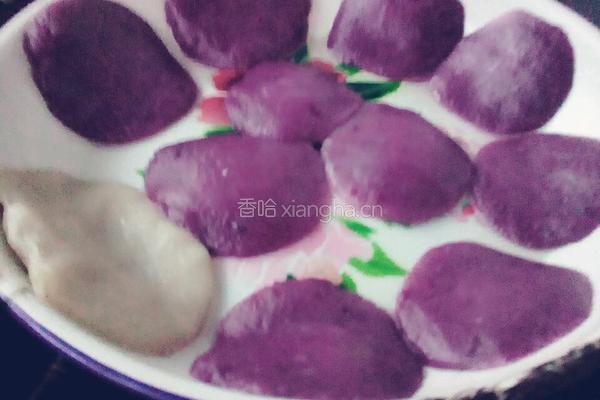 紫薯饼芋头饼的做法图解3