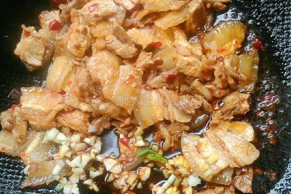 蒜苗回锅肉的做法图解10