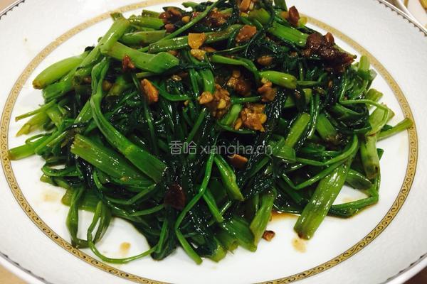黄豆酱炒空心菜的做法图解8