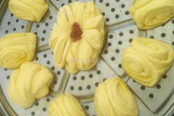 南瓜花卷的做法图解7