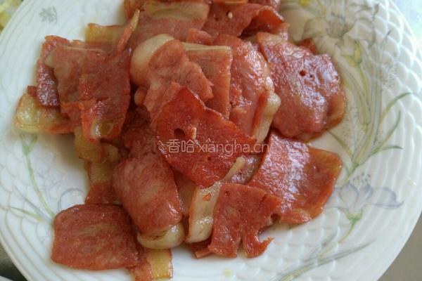 培根肉炒甜椒的做法图解3