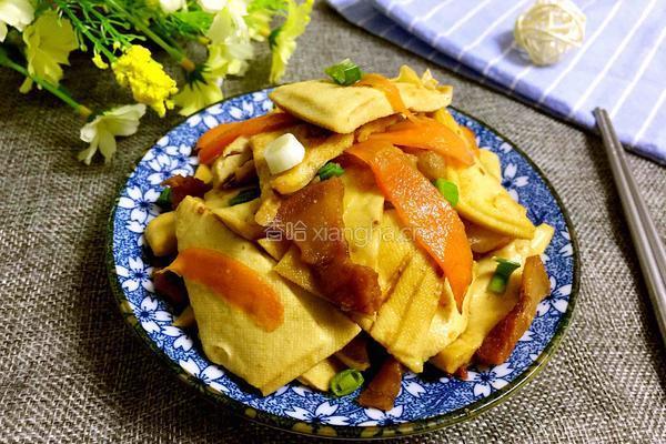 豆腐干胡萝卜烧肉的做法图解11