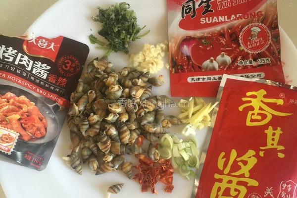 辣炒海螺丝的做法图解1