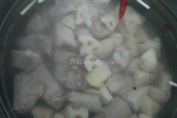 莲藕炖排骨的做法图解4