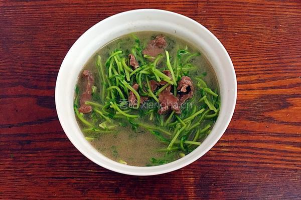 牛肉豆苗汤的做法图解7