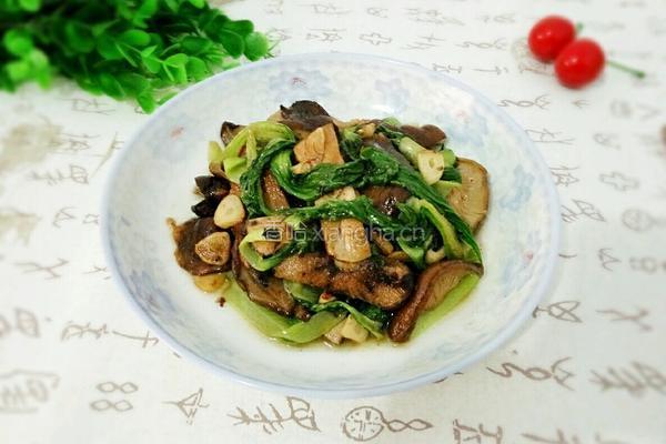 上海青炒香菇的做法图解12