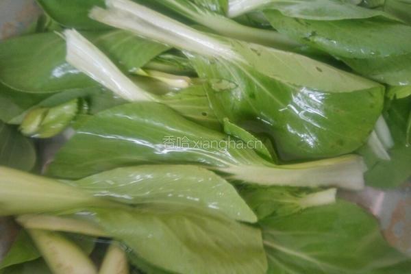 上海青炒香菇的做法图解2