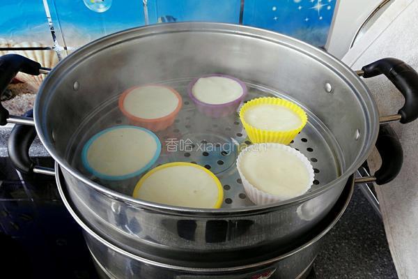 胚芽油蒸蛋糕的做法图解10