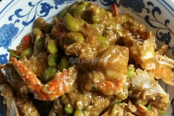 梭子蟹炒毛豆的做法图解6