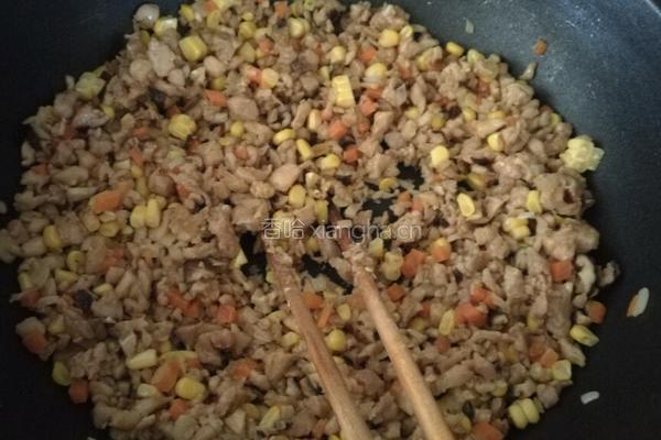 鸡肉蔬菜汁烧麦的做法图解6