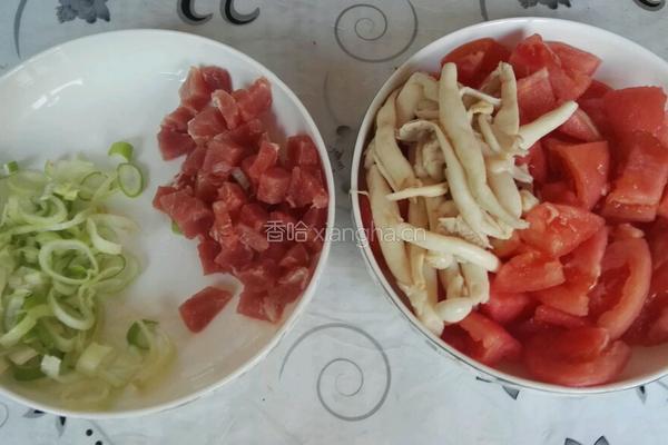 番茄白玉菇炖驴肉的做法图解3