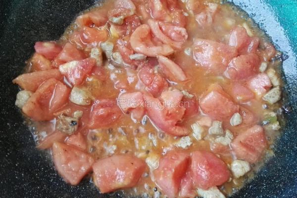 番茄白玉菇炖驴肉的做法图解6