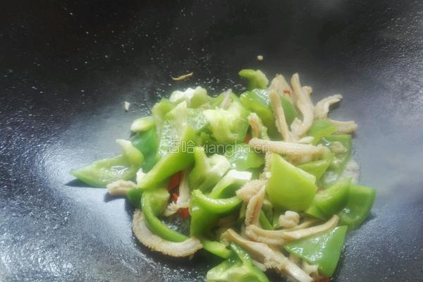青椒炒牛肚的做法图解10