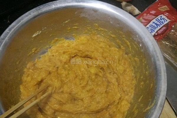 豆沙馅南瓜饼的做法图解3