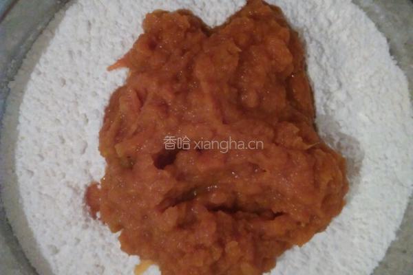南瓜玫瑰馒头的做法图解4