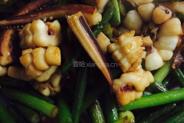 蒜苔炒鱿鱼