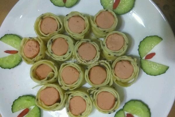火腿肠鸡蛋卷的做法图解6
