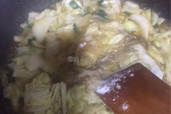 白菜炖豆腐粉条的做法图解7
