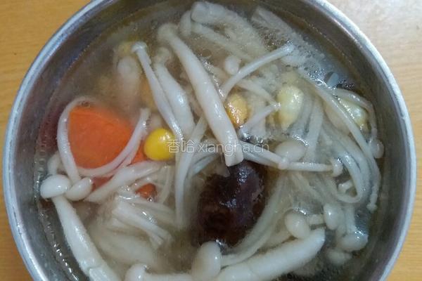 蘑菇素菜汤的做法图解4